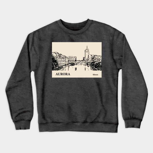 Aurora - Illinois Crewneck Sweatshirt by Lakeric